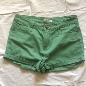 adam levine greens denim shorts